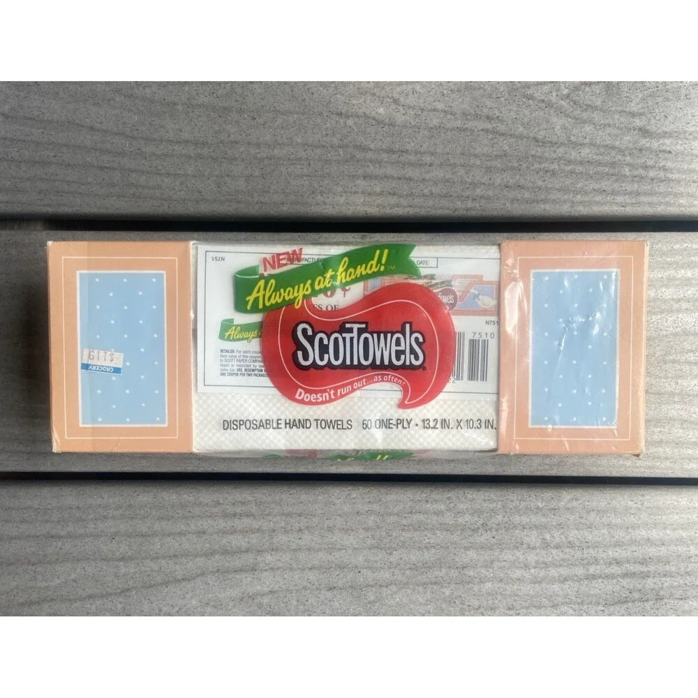 Scott Towels Disposable Hand Towels NEW Vintage 1987 50 Ct GOOSE Cottagecore